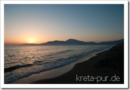 Auch die Sonnenuntergänge in Kalamaki waren gewohnt schön...
