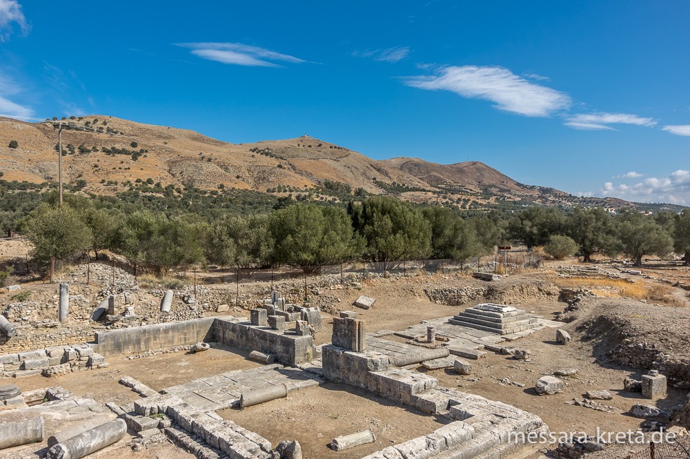 Im offenen Teil der Ausgrabung, Gortys, Kreta