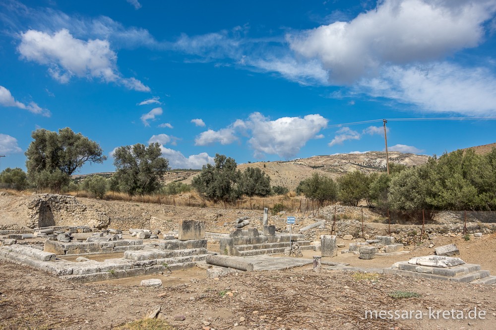 Im offenen Teil der Ausgrabung, Gortys, Kreta