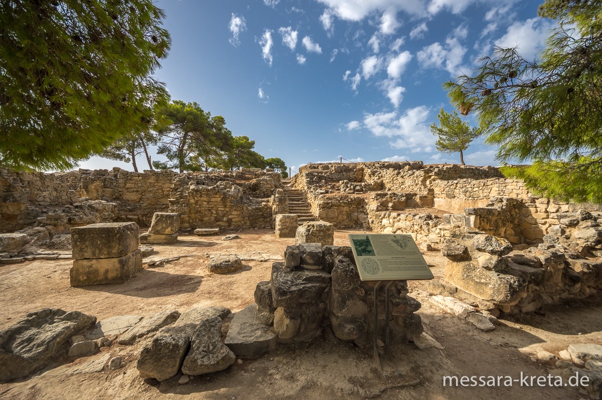 Ansichten der minoischen Palastanlage, Phaistos, Kreta