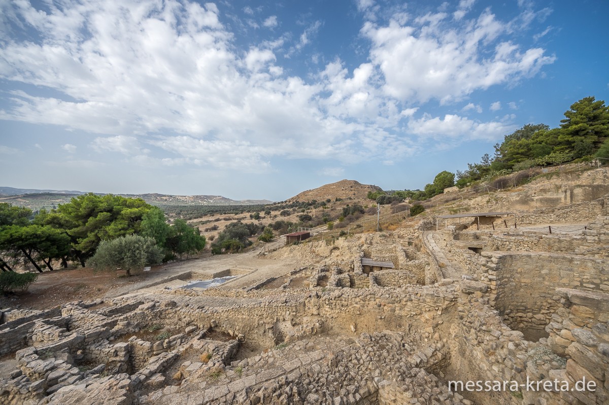 Ansichten der minoischen Palastanlage, Phaistos, Kreta