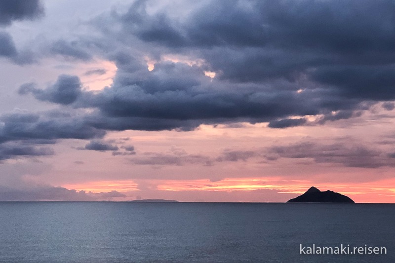 Sonnenuntergang nach dem Regen, absolut klare Luft