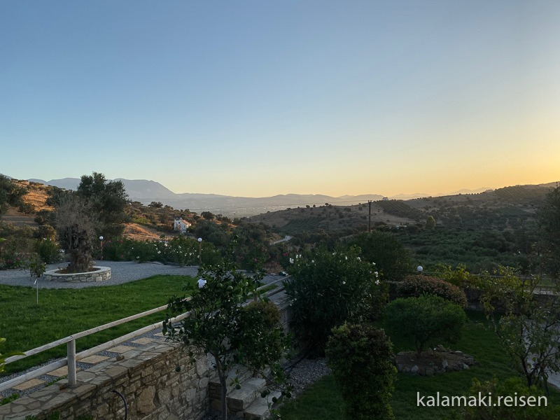 Sigelakis Studios - Blick von der Terrasse bei Sonnenaufgang