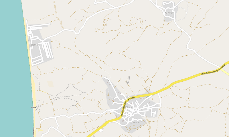 OpenStreetMap - Auschnitt Kreta, Pitsidia / Kalamaki / Kamilari