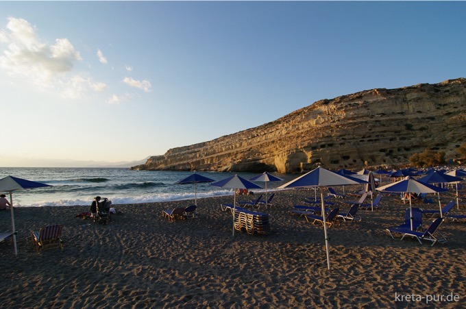 Musterbild Kreta: Matala bei Abendlicht