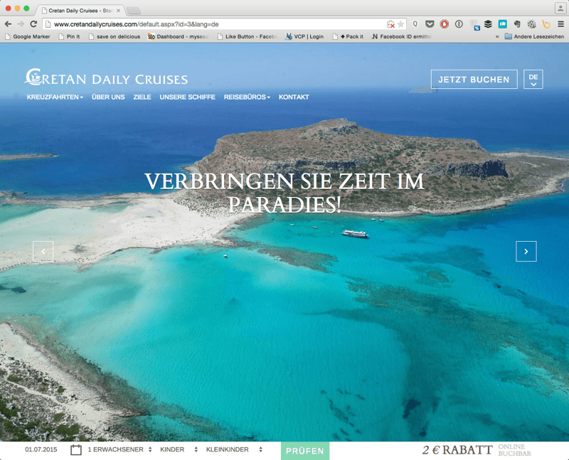 Webseite Cretan Daily Cruises