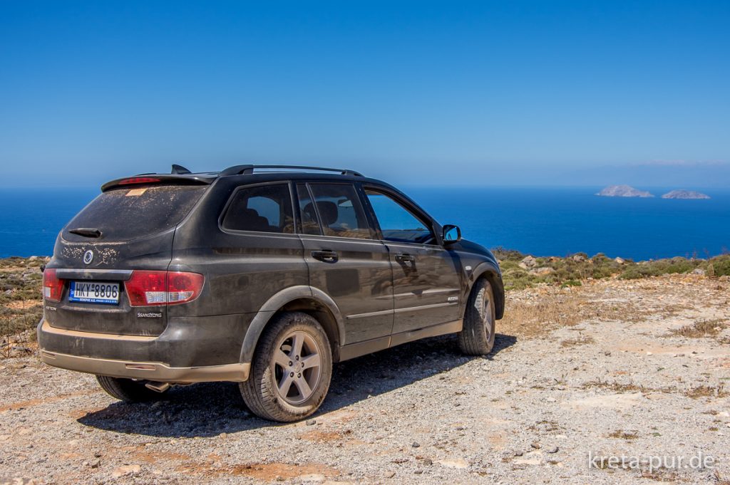 Mietwagen von The Best mit Aussicht auf die Paximadia-Inseln