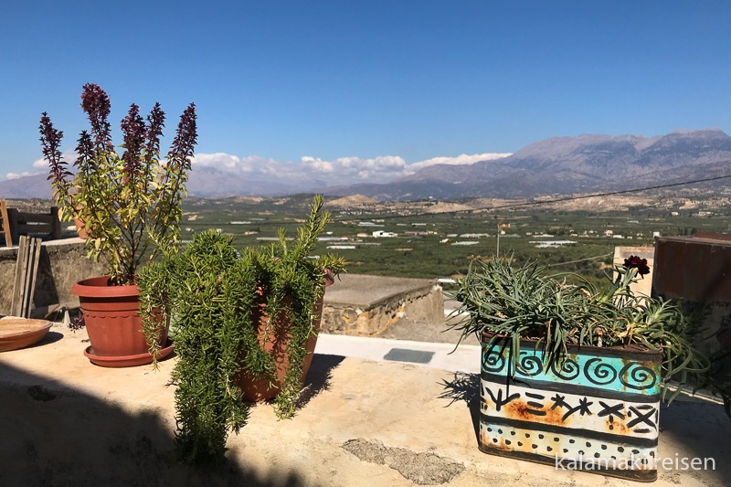 Botano in Kouses, Ausblick von der Terrasse